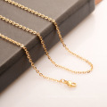 Damas cadena fina de oro chapado en acero inoxidable Collar O-cadena de cadena O-cadena con colgante 1.5/2/2.5/3.2 mm